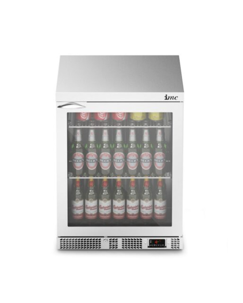 F77/152 - IMC Mistral M60 Bottle Cooler [Front Load] - Glass Door - Stainless Steel Frame - H 800 mm - W 600 mm - 0.225 kW