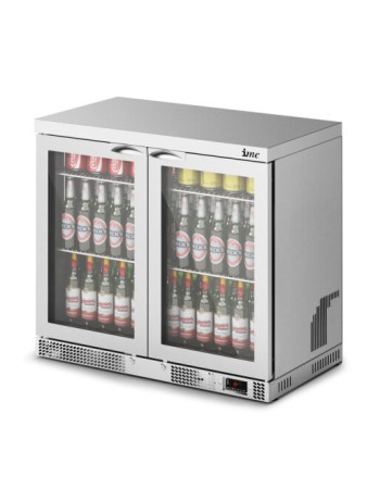 F77/252 - IMC Mistral M90 Bottle Cooler [Front Load] - Glass Door - Stainless Steel Frame - H 800 mm - W 900 mm - 0.232 kW