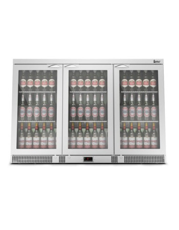 F77/350 - IMC Mistral M135 Bottle Cooler [Front Load] - Glass Door - Stainless Steel Frame - H 900 mm - W 1350 mm - 0.357 kW