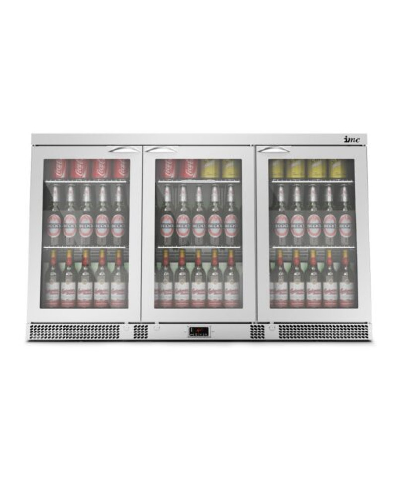 F77/352 - IMC Mistral M135 Bottle Cooler [Front Load] - Glass Door Door - Stainless Steel Frame - H 800 mm - W 1350 mm - 0.357 kW