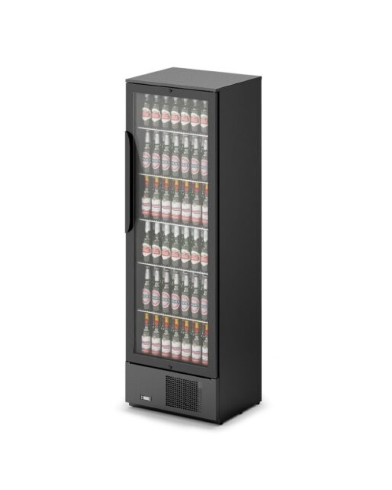 F77/510/B - IMC Mistral TC60 Bottle Cooler [Front Load] - Glass Door - Black Painted Frame - H 1850 mm - W 600 mm