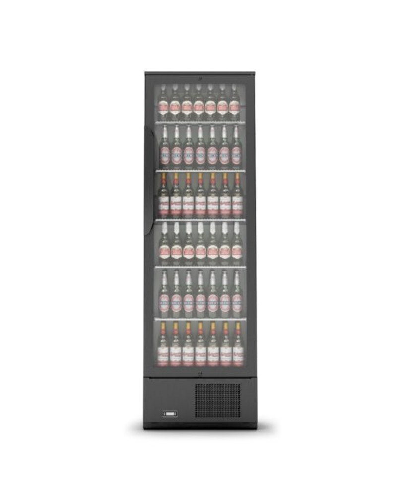 F77/510/B - IMC Mistral TC60 Bottle Cooler [Front Load] - Glass Door - Black Painted Frame - H 1850 mm - W 600 mm