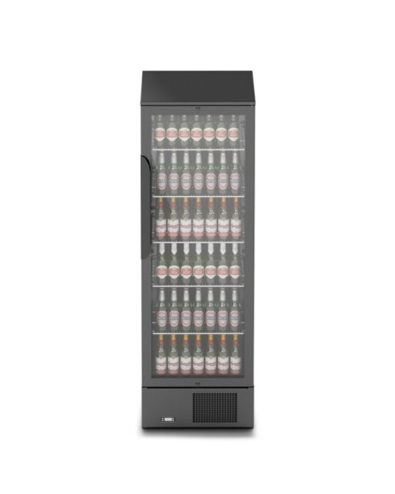 F77/510/B - IMC Mistral TC60 Bottle Cooler [Front Load] - Glass Door - Black Painted Frame - H 1850 mm - W 600 mm