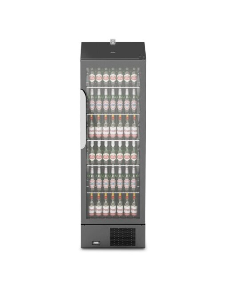 F77/560/B - IMC Mistral TC60 Bottle Cooler [Front Load] - Glass Door - Black Painted Frame - H 1850 mm - W 600 mm - 0.759 kW