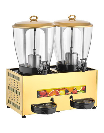 Elegance Double Sherbet & Ayran Cooler 20+20 lt (Goud) Elegance Double Sherbet & Ayran Cooler 20+20 lt (Goud)