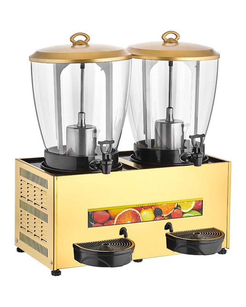 Elegance Double Sherbet & Ayran Cooler 20+20 lt (Goud) Elegance Double Sherbet & Ayran Cooler 20+20 lt (Goud)
