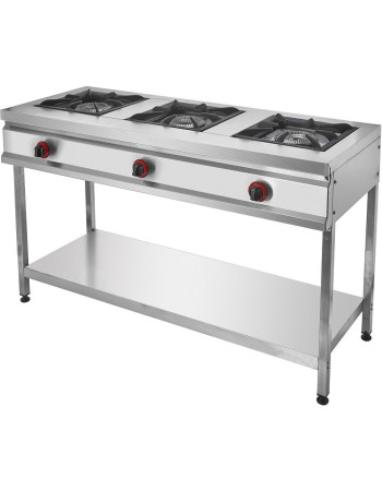 Gas Restaurant Cooker with 3 Legs and Base Shelf Gas Restaurant Cooker with 3 Legs and Base Shelf