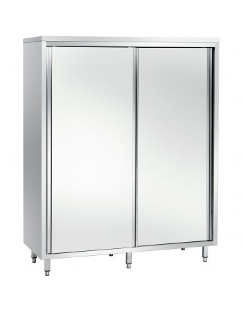 Upright Pan cupboard Stainless steel Sliding doors 3 shelves 1200x500x1800mm | TurcoBazaar GSK12518SM