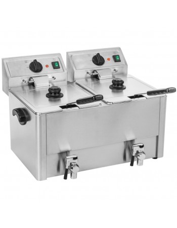 Commercial Deep fat Fryer 8+8 litres 6.5kW Countertop | TurcoBazaar HDF88 Commercial Deep fat Fryer 8+8 litres 6.5kW Countertop | TurcoBazaar HDF88
