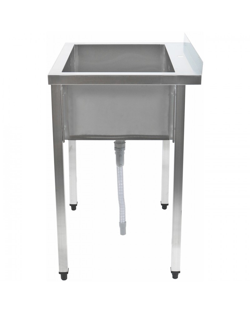 Commercial Pot Wash Sink Stainless steel 1 bowl Splashback 1000x700x900mm Square legs | TurcoBazaar PSA10070