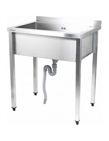 Commercial Pot Wash Sink Stainless steel 1 bowl Splashback 1000x700x900mm Square legs | TurcoBazaar PSA10070