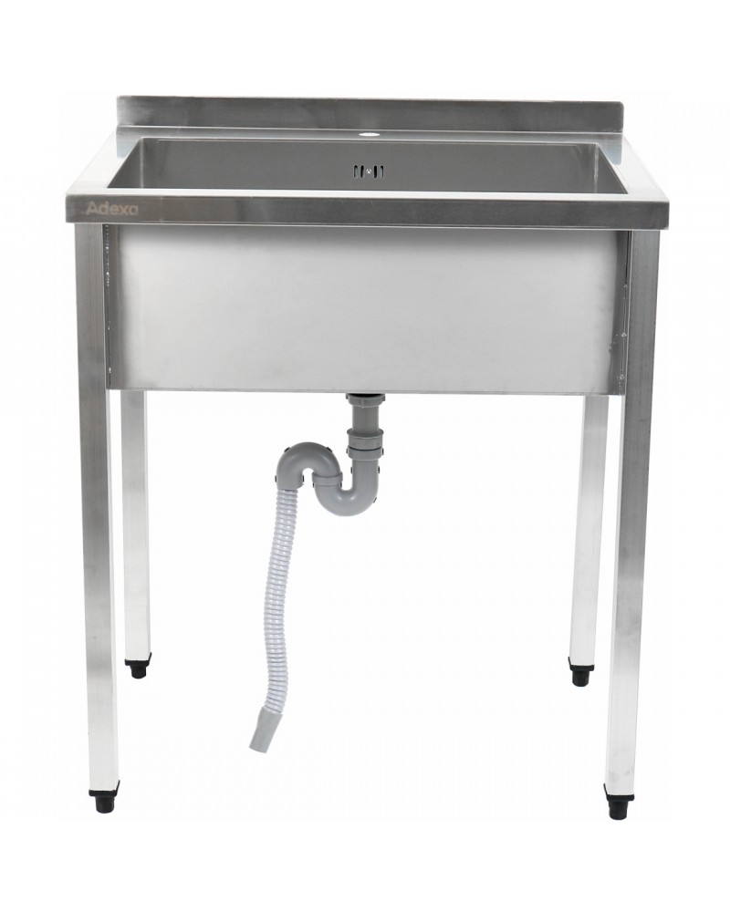 Commercial Pot Wash Sink Stainless steel 1 bowl Splashback 1200x600x900mm Square legs | TurcoBazaar PSA12060