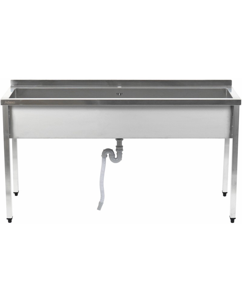 Commercial Pot Wash Sink Stainless steel 1 bowl Splashback 1400x600x900mm Square legs | TurcoBazaar PSA14060