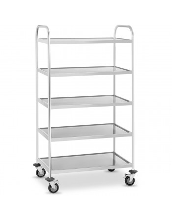 Commercial Serving/Service/Clearing Trolley Stainless steel 5 tier 810x460x1250mm | TurcoBazaar RST5C Commercial Serving/Service/Clearing Trolley Stainless steel 5 tier 810x460x1250mm | TurcoBazaar RST5C
