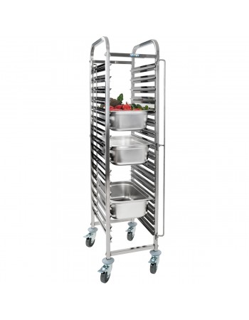 Rack/Tray/Pan Trolley Stainless steel Gastronorm GN1/1 15 tier | TurcoBazaar 19237