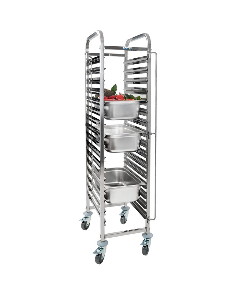 Rack/Tray/Pan Trolley Stainless steel Gastronorm GN1/1 15 tier | TurcoBazaar 19237