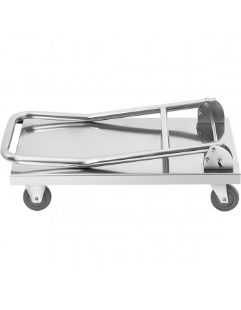 Platform trolley Stainless steel 500kg Folding handle 820x520x970mm | TurcoBazaar ST047B