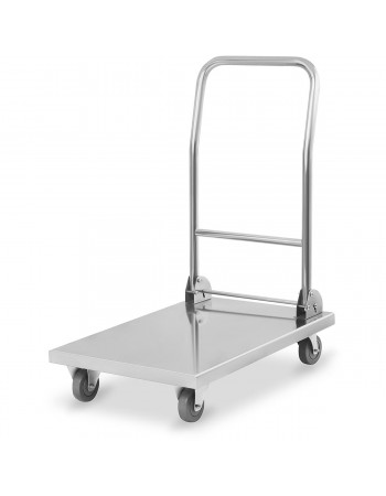 Platform trolley Stainless steel 500kg Folding handle 820x520x970mm | TurcoBazaar ST047B