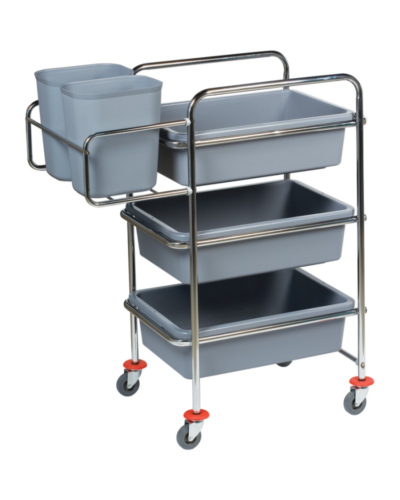 Professional Dish Collecting/Bussing Trolley 5 bins | TurcoBazaar STTC01