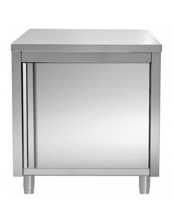 Commercial Worktop Floor Cupboard Hinged door Stainless steel 600x600x850mm Upstand | TurcoBazaar VTC66SLB