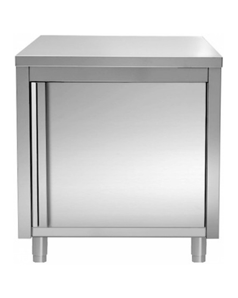 Commercial Worktop Floor Cupboard Hinged door Stainless steel 600x600x850mm | TurcoBazaar VTC66SL