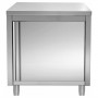 Commercial Worktop Floor Cupboard Hinged door Stainless steel 600x600x850mm | TurcoBazaar VTC66SL