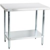 Commercial Work table Stainless steel Bottom shelf 1000x750x900mm | TurcoBazaar WTG750X1000
