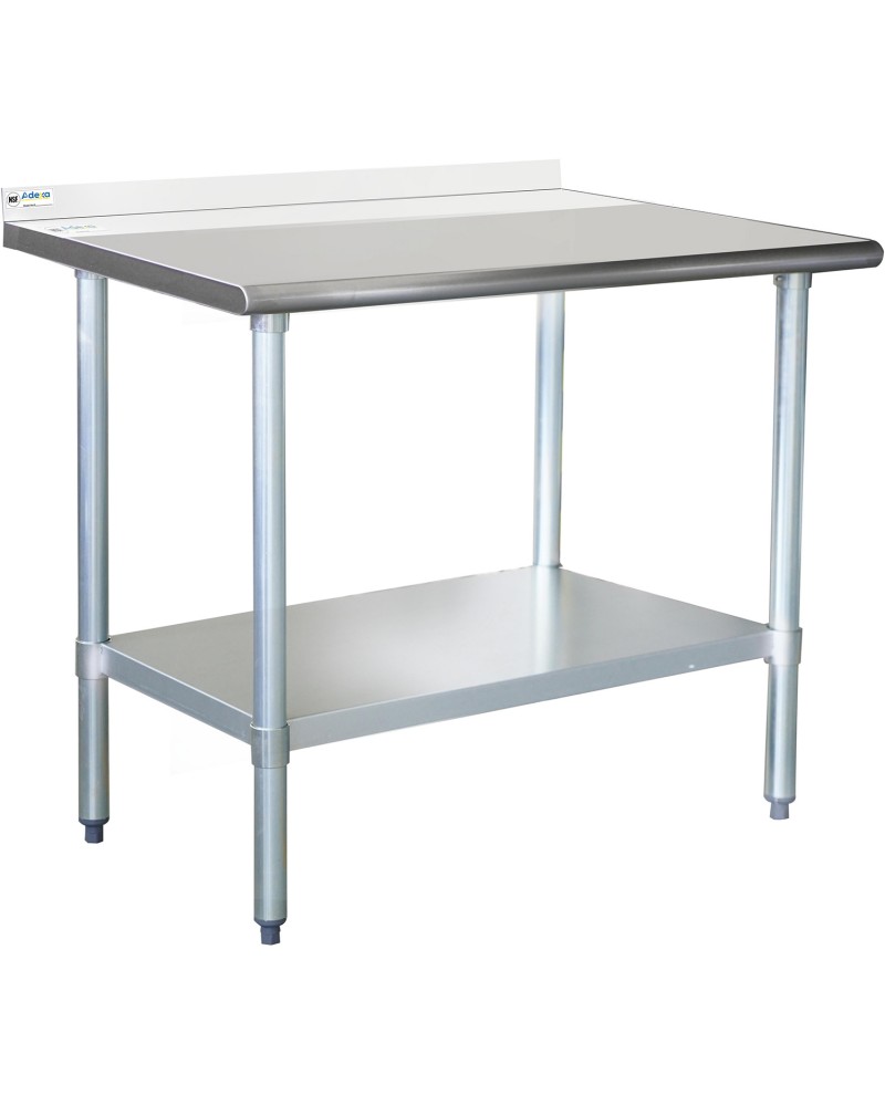 Commercial Work table Stainless steel Rear upstand Bottom shelf 600x600x900mm | TurcoBazaar WTG600X60050R