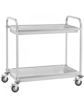 Deep Tray Serving/Service/Clearing Trolley Stainless steel 2 tier 810x460x850mm |  RDT2B Deep Tray Serving/Service/Clearing Trolley Stainless steel 2 tier 810x460x850mm |  RDT2B