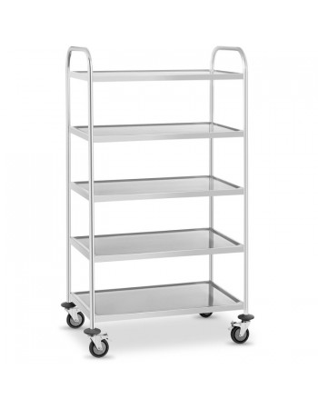 Commercial Serving/Service/Clearing Trolley Stainless steel 5 tier 810x460x1250mm |  RST5C Commercial Serving/Service/Clearing Trolley Stainless steel 5 tier 810x460x1250mm |  RST5C