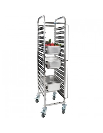 Rack/Tray/Pan Trolley Stainless steel Gastronorm GN1/1 15 tier |  19237 Rack/Tray/Pan Trolley Stainless steel Gastronorm GN1/1 15 tier |  19237