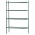 Commercial Shelving unit 4 tier 1000kg Width 1060mm Depth 350mm Green Zinc & Epoxy wire |  TAC208