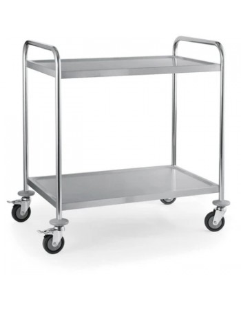 Commercial Serving/Service/Clearing Trolley Stainless Steel 2 Tier 950x500x940mm |  19017 Commercial Serving/Service/Clearing Trolley Stainless Steel 2 Tier 950x500x940mm |  19017