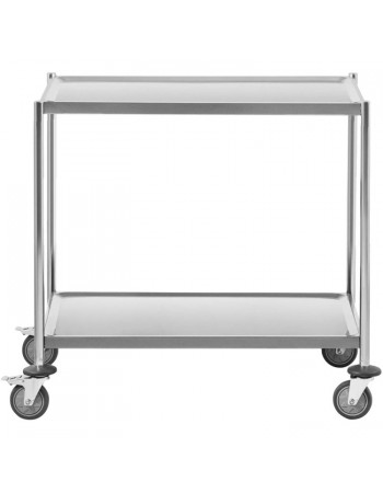 Commercial Stainless Steel Trolley 2 Tier 100kg Max Load 750x405x810mm |  19213 Commercial Stainless Steel Trolley 2 Tier 100kg Max Load 750x405x810mm |  19213