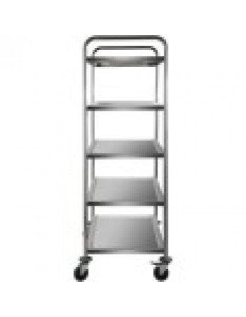 Professional Stainless Steel Trolley 5-Tiers 150kg Capacity 920x600x1540mm | CARRO5 Professional Stainless Steel Trolley 5-Tiers 150kg Capacity 920x600x1540mm | CARRO5