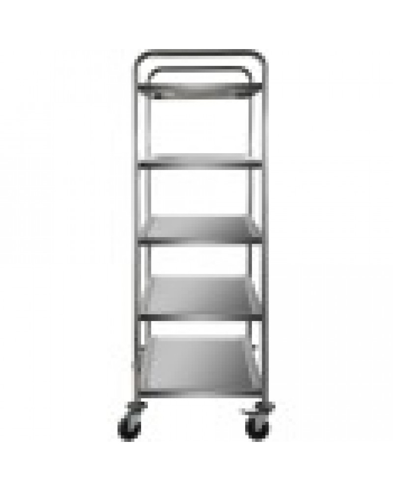 Professional Stainless Steel Trolley 5-Tiers 150kg Capacity 920x600x1540mm | CARRO5 Professional Stainless Steel Trolley 5-Tiers 150kg Capacity 920x600x1540mm | CARRO5