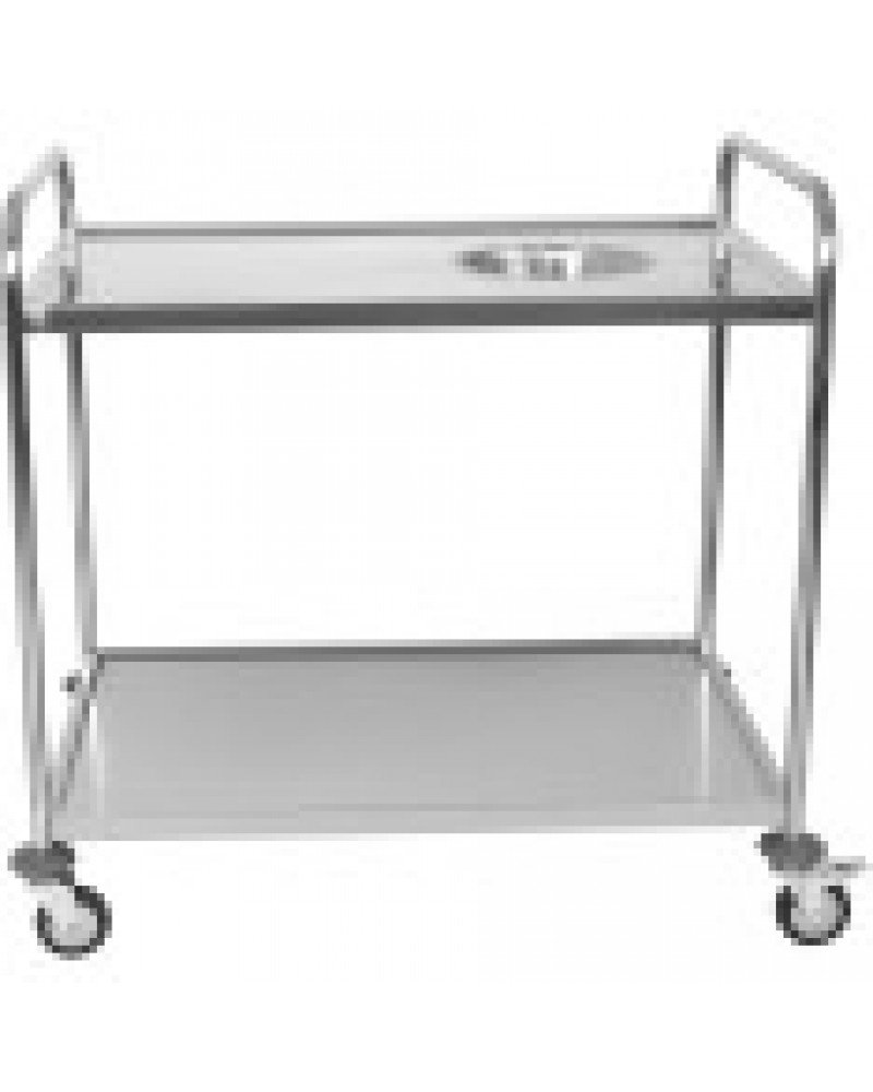 Commercial 2-Tier Stainless Steel Waste Sorting Trolley with Cutlery Tray Slot 1000×620×1000mm|  CG10062 Commercial 2-Tier Stainless Steel Waste Sorting Trolley with Cutlery Tray Slot 1000×620×1000mm|  CG10062