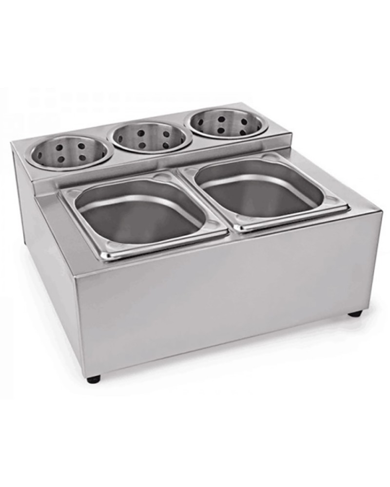 Commercial Condiment & Cutlery Holder including pans |  CH002 Commercial Condiment & Cutlery Holder including pans |  CH002