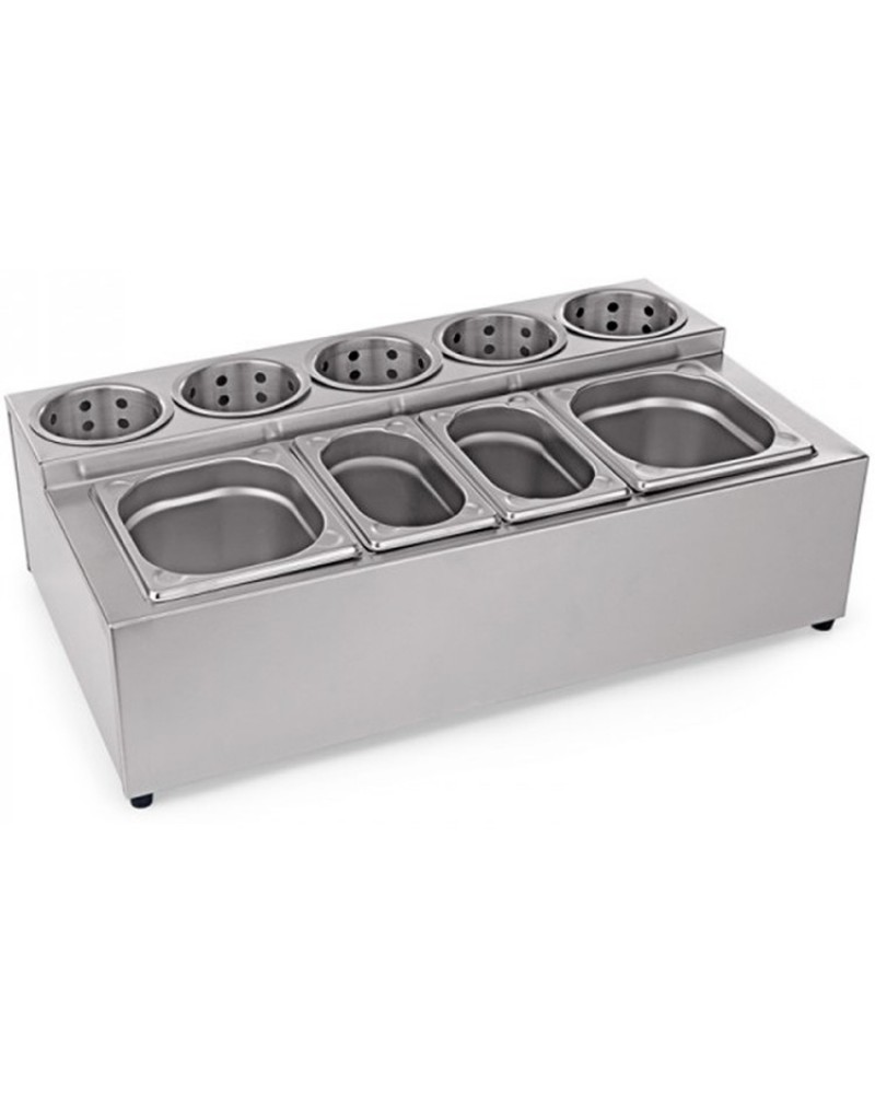 Commercial Condiment & Cutlery Holder including pans | CH004 Commercial Condiment & Cutlery Holder including pans | CH004