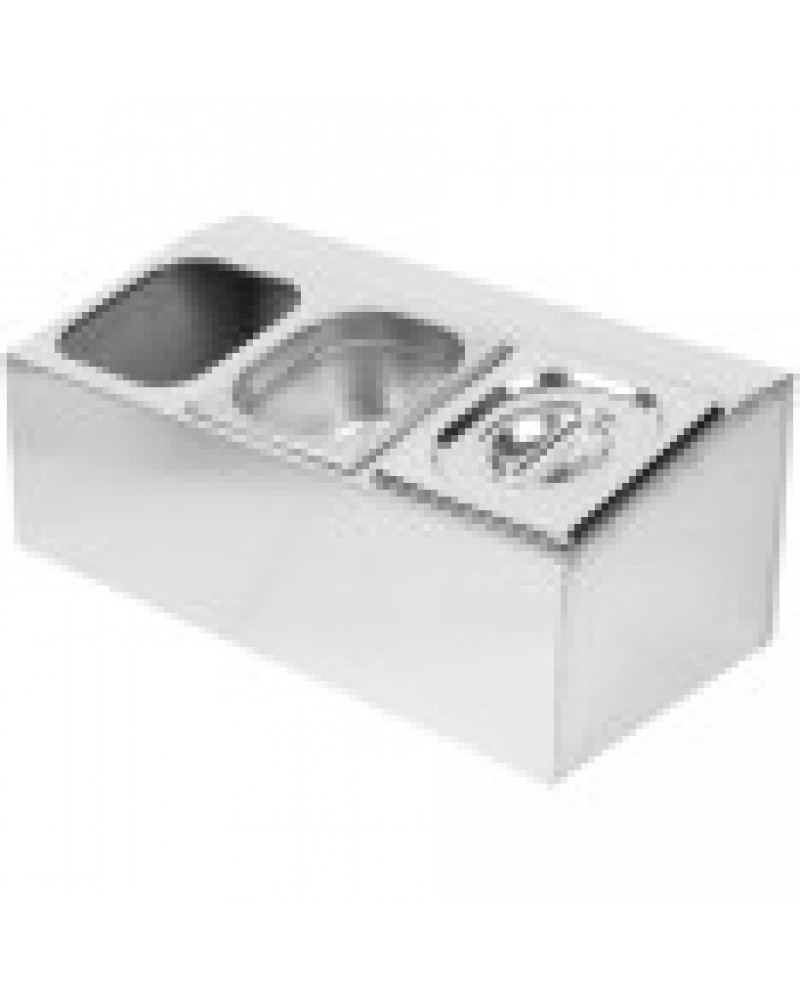 Commercial Condiment Holder including 3xGN1/6-100mm pans & lids | CHD03A Commercial Condiment Holder including 3xGN1/6-100mm pans & lids | CHD03A