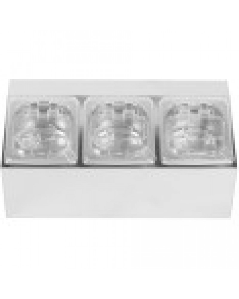 Commercial Condiment Holder including 3xGN1/6-100mm pans & fliptop lids | CHD03APCFL Commercial Condiment Holder including 3xGN1/6-100mm pans & fliptop lids | CHD03APCFL