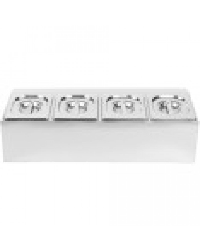 Commercial Condiment Holder including 4xGN1/6-100mm pans & lids | CHD04A Commercial Condiment Holder including 4xGN1/6-100mm pans & lids | CHD04A