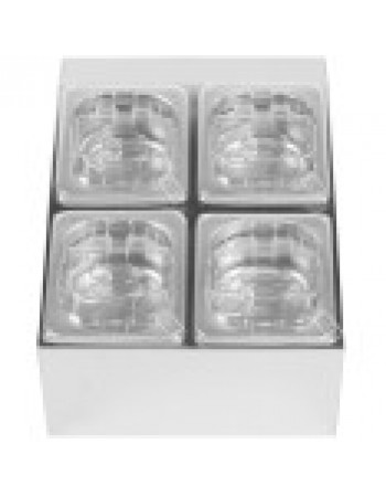 Commercial Condiment Holder including 4xGN1/6-100mm pans & fliptop lids |  CHD04BPCFL Commercial Condiment Holder including 4xGN1/6-100mm pans & fliptop lids |  CHD04BPCFL