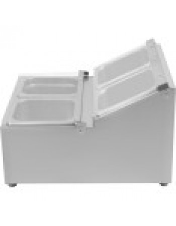 Commercial Condiment Holder including 4xGN1/6-100mm pans & fliptop lids |  CHRLF04B1 Commercial Condiment Holder including 4xGN1/6-100mm pans & fliptop lids |  CHRLF04B1