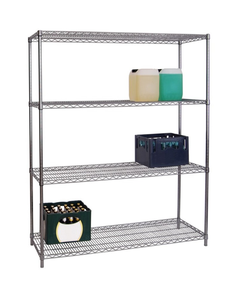 Commercial Stainless Steel Wire Shelving unit 4 tier 1200kg Width 1800mm Depth 450mm | SS18045180A4 Commercial Stainless Steel Wire Shelving unit 4 tier 1200kg Width 1800mm Depth 450mm | SS18045180A4