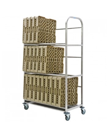 Commercial Drip Dry Trolley for Dishwasher baskets Stainless steel 30 baskets 1070x470x1705mm |  DDT30