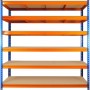 Industrial Shelving Unit Heavy duty 1200x450x1980mm 6 shelves 340 kg/shelf Powder coated steel | TurcoBazaar DX1200450