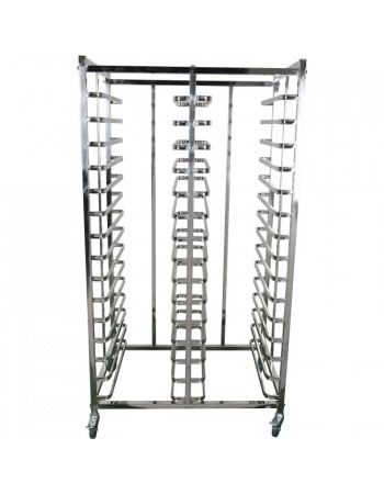 Economic Design Rack Trolley Dual Row 2x15 Tiers for 600x400mm Sheet Pans | ERT6415X2 Economic Design Rack Trolley Dual Row 2x15 Tiers for 600x400mm Sheet Pans | ERT6415X2