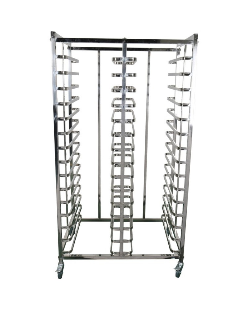 Economic Design Rack Trolley Dual Row 2x15 Tiers for 600x400mm Sheet Pans | ERT6415X2 Economic Design Rack Trolley Dual Row 2x15 Tiers for 600x400mm Sheet Pans | ERT6415X2