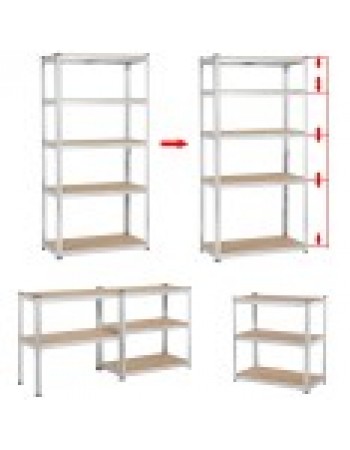 Garage Shelving Unit Medium duty 900x400x1800mm 5 shelves 175 kg/shelf Galvanized steel | TurcoBazaar G9040 Garage Shelving Unit Medium duty 900x400x1800mm 5 shelves 175 kg/shelf Galvanized steel | TurcoBazaar G9040